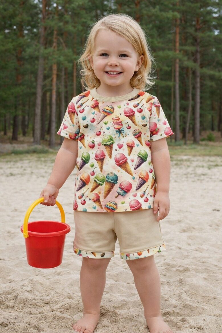 (98-116) Komplektukas su šortais "Ledai"