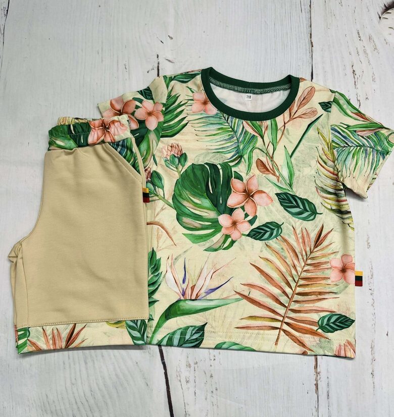 (110-116) Komplektukas su šortais "Žaluma"