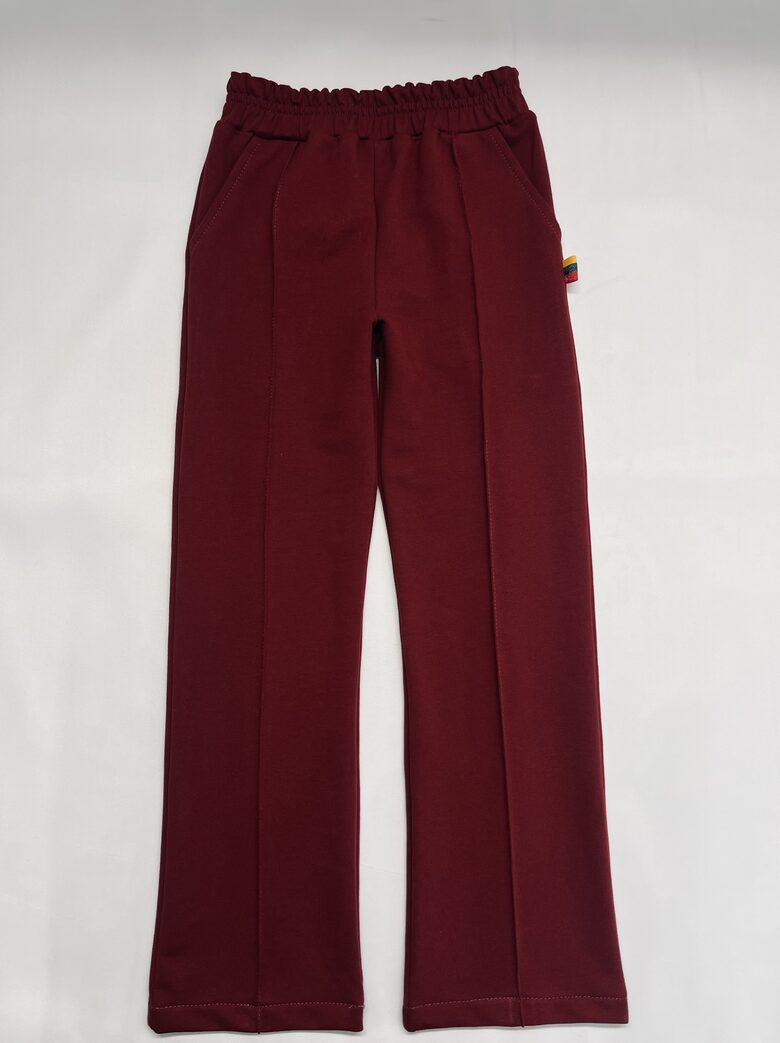 (92-140) Kelnės su kantu “Burgundy” 13-16eu.