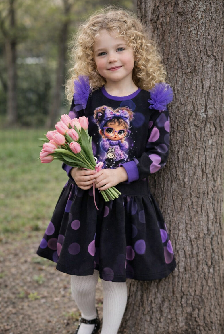 (98-140) Suknelė "Stileiva su labubu"  