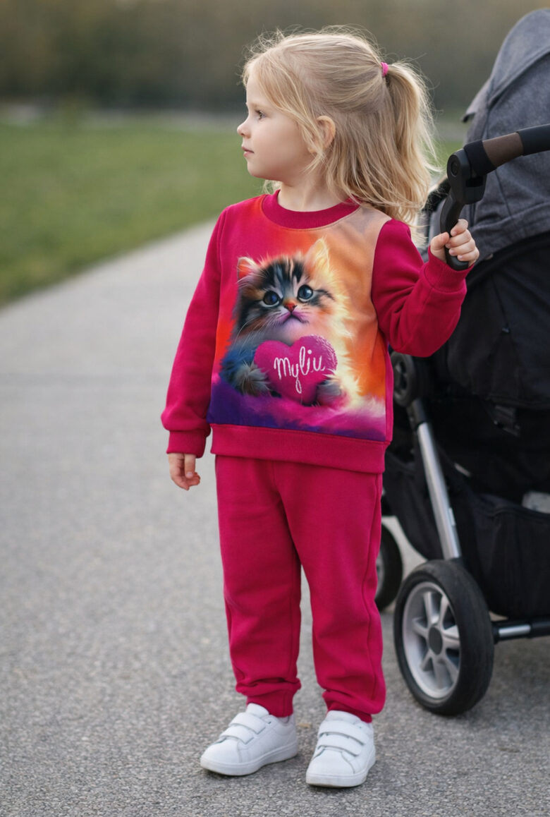 (92-110) Komplektukas su kelnėmis "Myliu" 