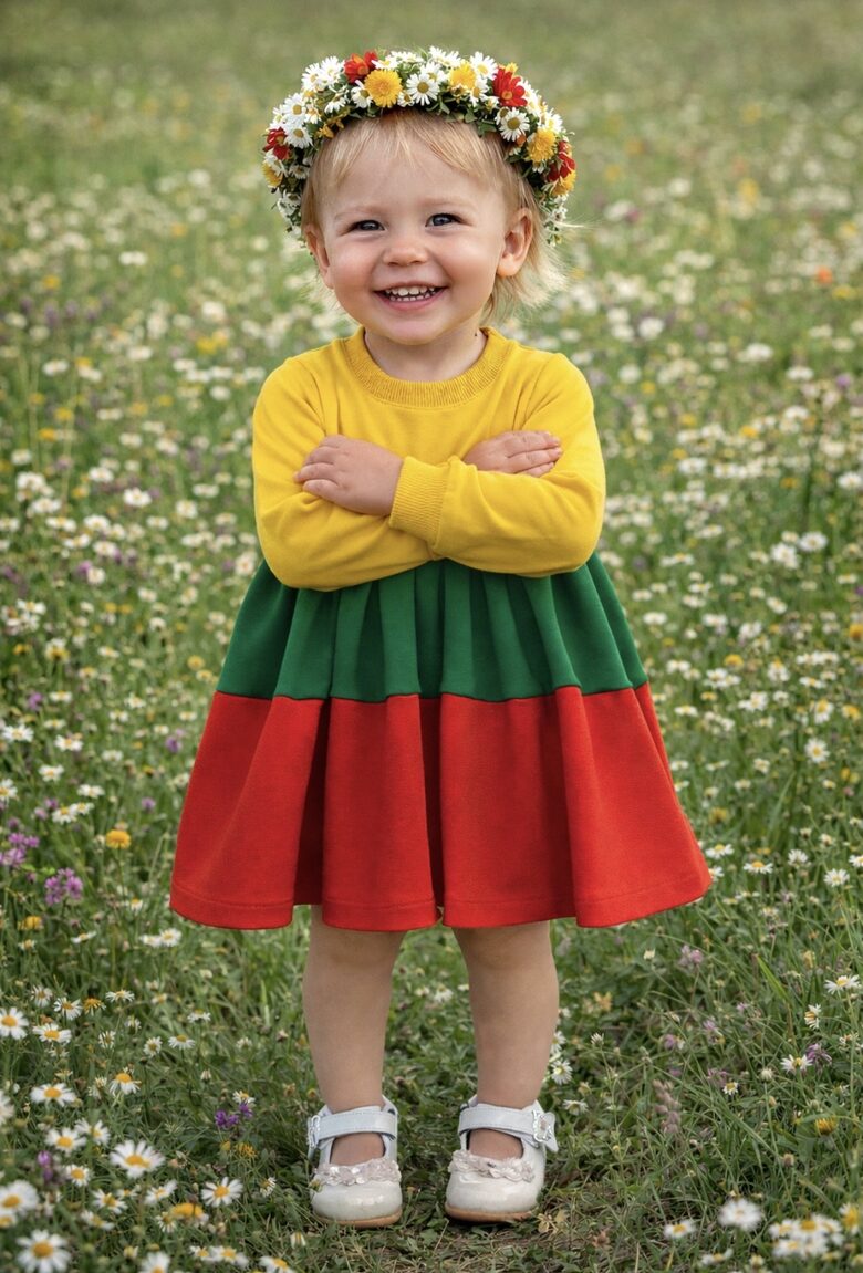 (92-146) Suknelė “Trispalvė” 21-25€