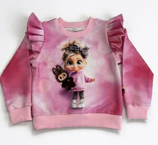 (86-128) Džemperis "Damutė su labubu"  