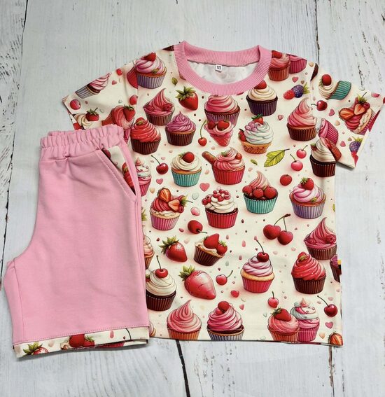 (122) Komplektukas su šortais "Keksiukai" 