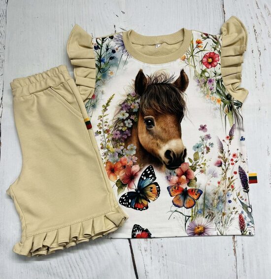 (116) Komplektukas su šortais "Vasaros arkliukas" 