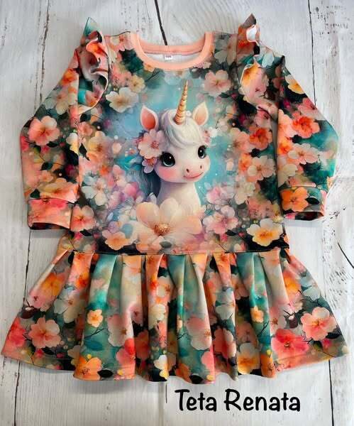 (92-128) Suknelė "Vienaragiukas" 