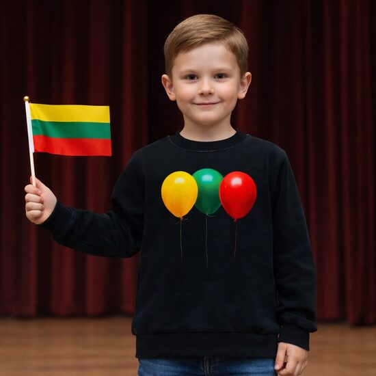 (122-140)Veliūrinis džemperis “Balionai”