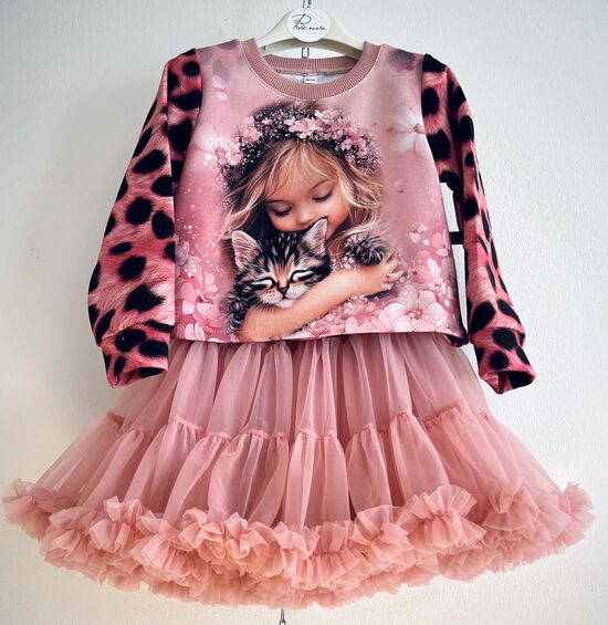  (98-140) Komplektas “Mergaitė su kačiuku” 