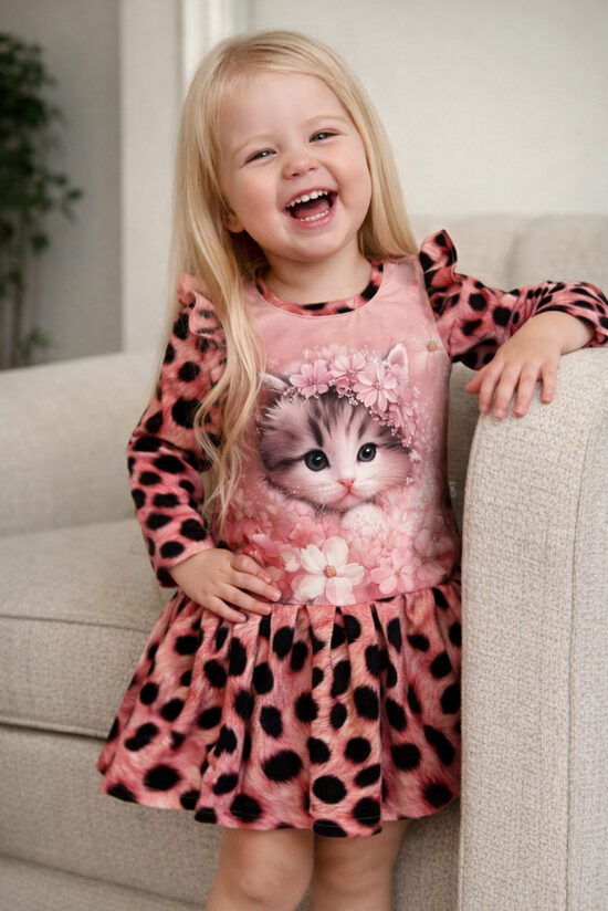 (92-128) Suknelė "Katinėlis" 