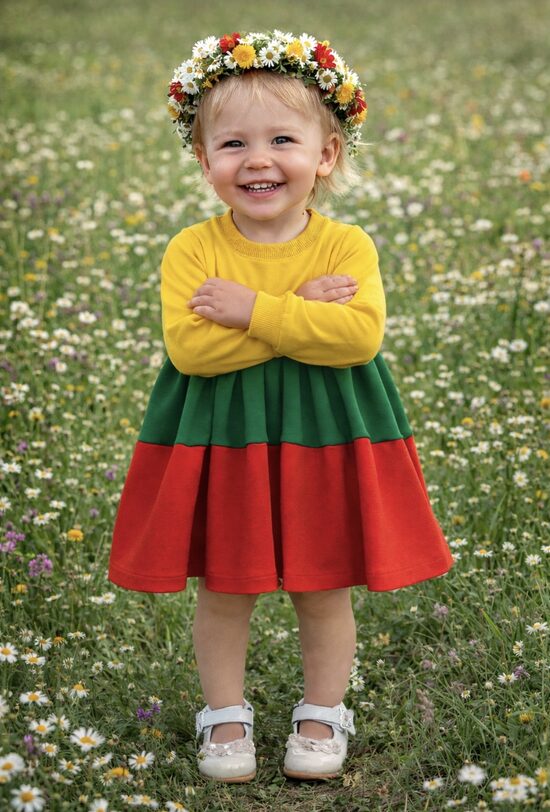 (92-146) Suknelė “Trispalvė” 21-25€